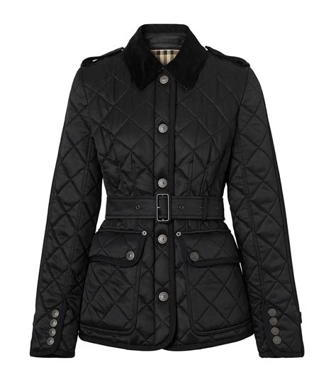 burberry brit women's quilted jacket|burberry diamond quilted jacket women's.